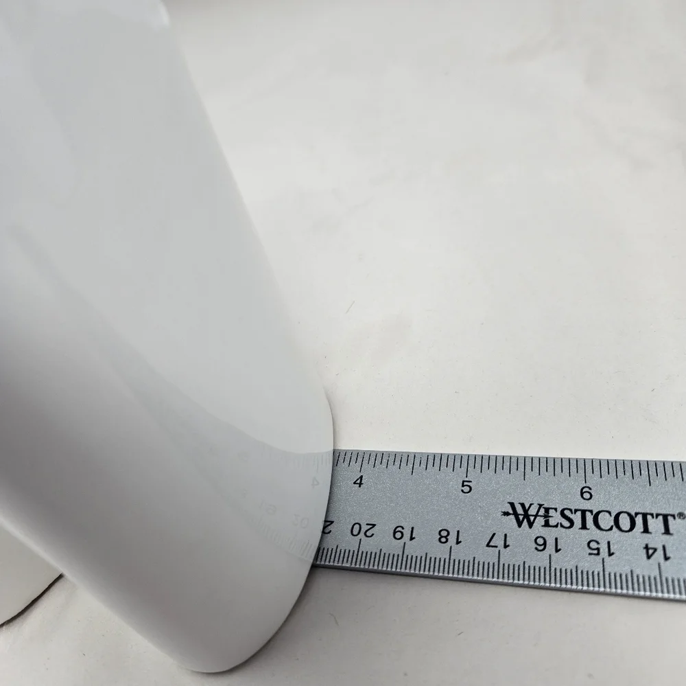 Vintage Dansk White Ceramic Pair of Double Vases Style Modernist Curvaceous